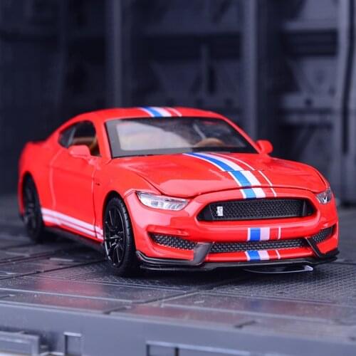 1:32 Mustang Shelby GT350 Alloy Car Toy Model Pull Back Childrens Toy Gift