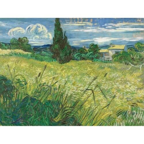 Landscape Van Gogh Printed Water-Soluble Canvas 11CT Cross-Stitch Full Kit Embroidery DMC Threads Handiwork Promotions