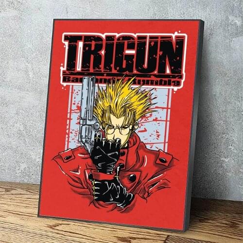 Wall Art Modular Canvas Gun Cool Man Pictures Trigun Black Anime Home Decor Paintings Prints Poster Living Room Cuadros Frame
