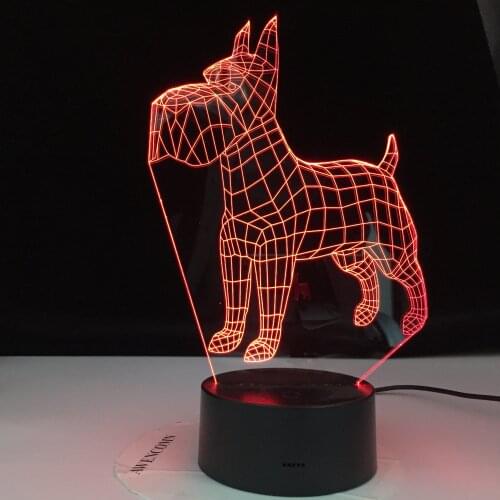 Basset Hound Dog Desk Lamp 7 Colors Bedside 3D Illusion Change Room Decorative Lamp Child Kid Baby Kit Night Light LED Dog Gift