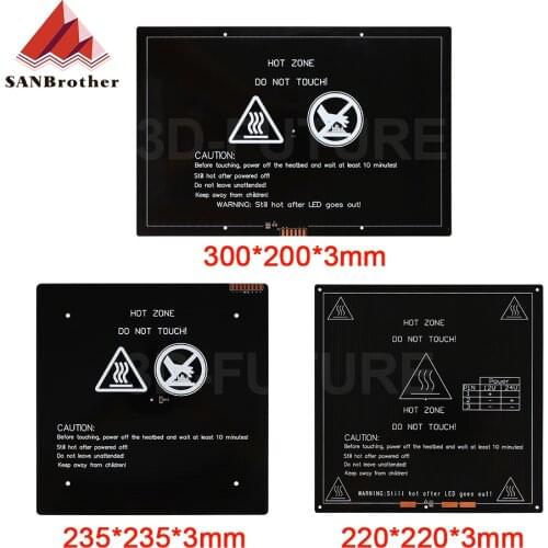 12V 24V Upgraded MK3 heatbed 235x235/220x220/300x200x3mm Aluminum Heated Bed hotbed for 3d printer parts impressora 3d pe as