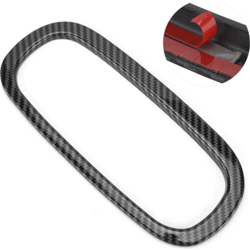 Carbon Fiber Style CD Panel Air Conditioning Button Cover Trims Replacement for Smart Fortwo/Forfour 453 2015-2021