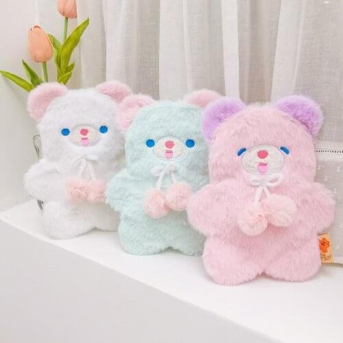 Cake Bear Plush Pencil Bags Animal Shape Pencil Case Cute Student Stationery Pencil Pouch Korean Stationery