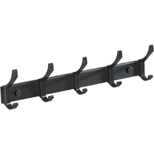 Punch-free Space Aluminum Hooks Aluminum Alloy Kitchen Hooks Hook Black Door Back Hooks Free Punching