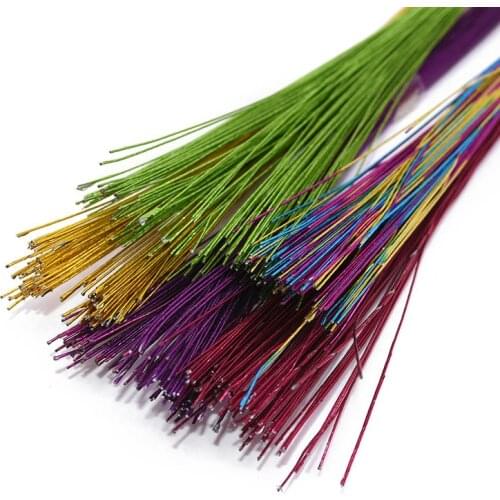 25Pcs/lot 80cm Flower Wire 0.45mm Diameter Iron Wire For DIY Nylon Stocking Flower Making nylon stocking flower accessories