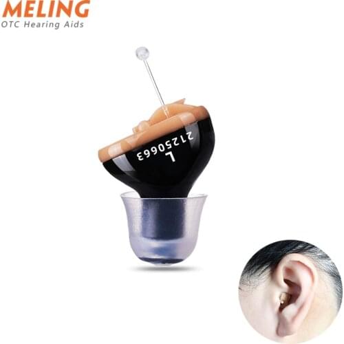 Q10 Invisible Portable Black Hearing Impairment Hearing Aids Battery CIC Mini Amplifier