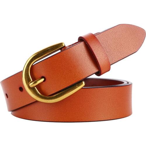 Female Belts Genuine Leather Belt for Women Leather Belt Fashion Leisure All Match Pin Buckles Waistband Woman High Quality