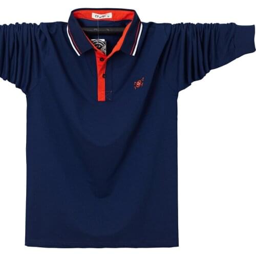 Shuzumiao Long Sleeve Polos For Men