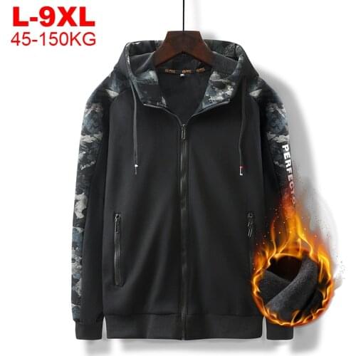 9xl 8xl 7xl 6xl Oversize Men Hoodies Sweatshirts Mens Hip Hop Fleece Thick Hoodie Zipper Hooded Large Size Jackets Coats Male