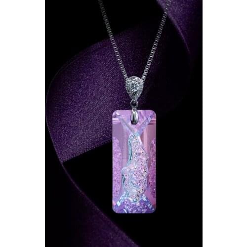 Colorful Necklace Pedent Rectangle Crystal k9 Glass Rhinestone for Craft Christmas Clothing Garment Beads DIY Jewelry Decoration