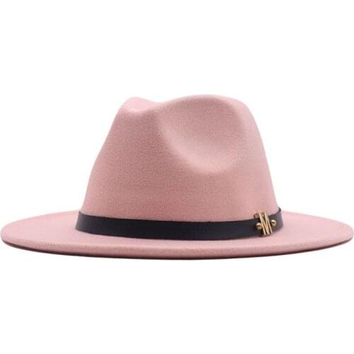 Fedora Hat Women Fall Hats for Women Dress Hat Luxury M Letter Woolen Top Hat Ladies Jazz Hat Flat Brim Top Hat Vintage Hat