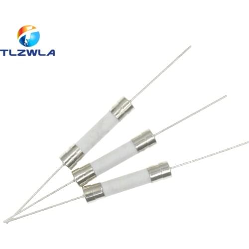 10PCS 6*30mm Ceramic Fuse Fast Slow Blow Tube Fuse With a Pin 6x30mm 250V 8A 10A 15A 20A 25A 30A