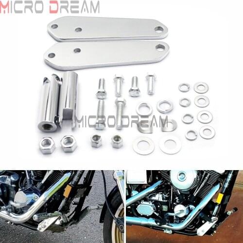 1991-2017 For Harley Dyna FXD Super Glide FXDB Front Foot Pegs Highway Motorcycle Footpeg Footrest Bracket Mounting Kit 49019-95