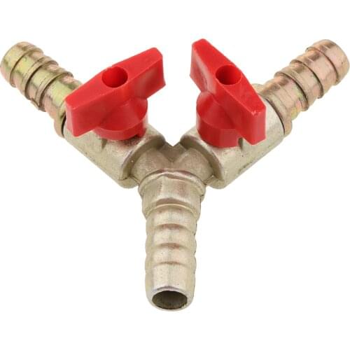 3 Way Y Shaped Gas Fuel Valve - Brass Barbed Y Shaped Ball Valve Fuel Gas Oil Pipe Fitting Clamp