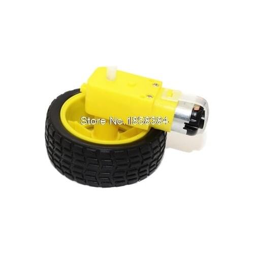 4pcs TT Motor 130motor with the wheel 2pcs TT motor+2pcs 65mm wheel Smart Car Robot Gear Motor DC3V-6V DC Gear Motor