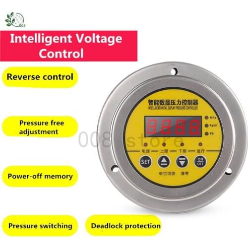 Axial Stainless Steel Pressure Switch Controller Intelligent Digital Display Vacuum Negative Pressure Air Compressor Contact Pre