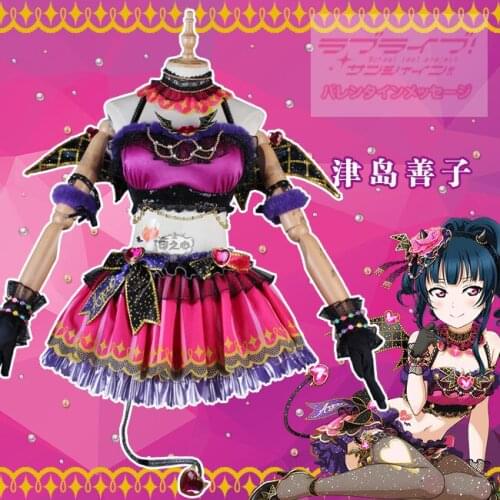 Anime Cosplay Costume Love Live Sunshine Aqours Yoshiko Tsushima Little Devil Dress Christmas Costumes Wing A