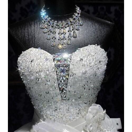 2021 Hot Selling Large-size Wedding Dress Europe and The United States Simply Wipe The Chest Wedding Dress White Wedding Dress