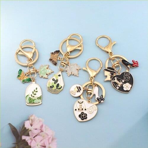 Japanese Creative High Heels Keychains Butterfly Keyring Men Women Bag Car Key Chains Personalized Pendant Accessories Gifts