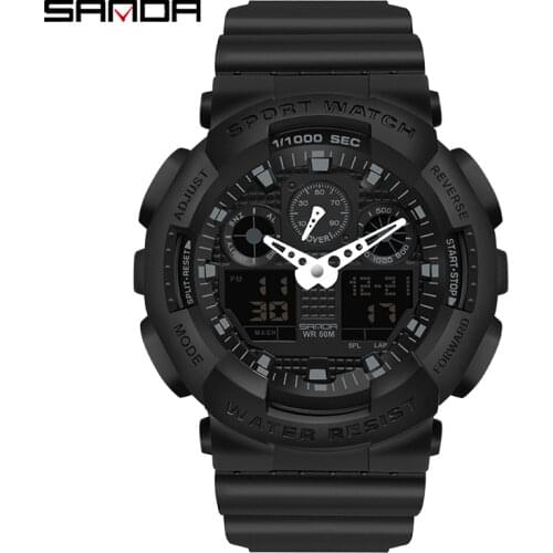 SANDA Brand G Style Men Digital Watch Shock Military Sports Watches Fashion Waterproof Electronic Wristwatch Mens Montre homme