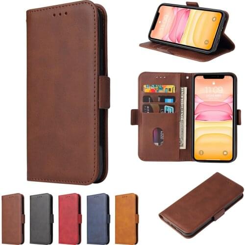 Business Leather Wallet Case for IPhone 11 Pro Max 12 Mini X XS Max XR 7 8 Plus SE 2020 Flip Phone Cover Stand Card Holder Coque