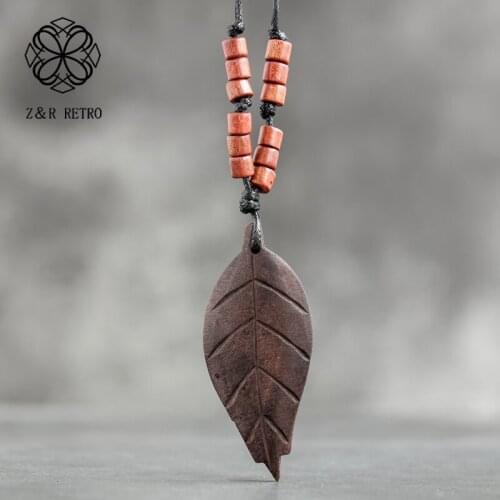 Woodeb Leaf Long Necklaces Women Jewelry Accessory Bohemian Pendants for Valentines Day Gift 2021 Chokers Suspension Jewellery