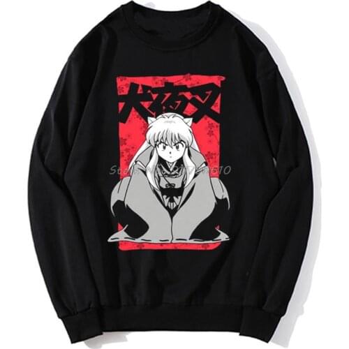 Feudal Demon Inuyasha Hoodies Sesshoumaru Higurashi Kagome Anime Cartoon Men Hoodie Spring Autumn Sweater Streetwear Harajuku