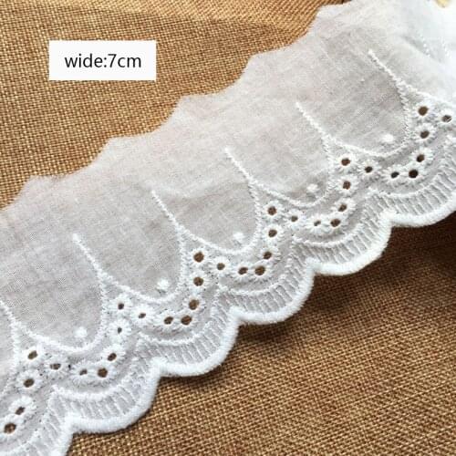 Cotton hollow out embroidery accessories lace DIY clothes childrens dress skirt hem decorative lace material