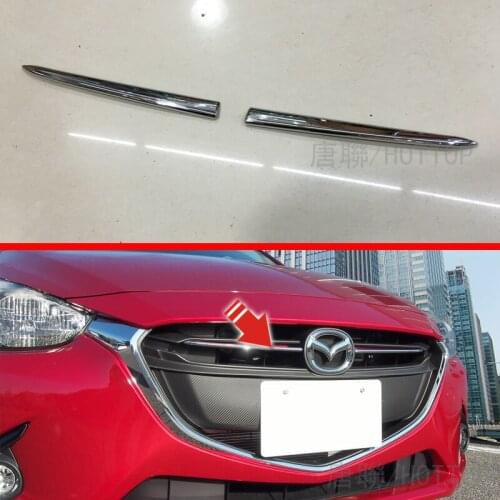 FOR Mazda 2 Demio 2015 2016 DJ DL Mazda2 Chrome Front Grille Grill Cover Trim Molding Accessories Styling
