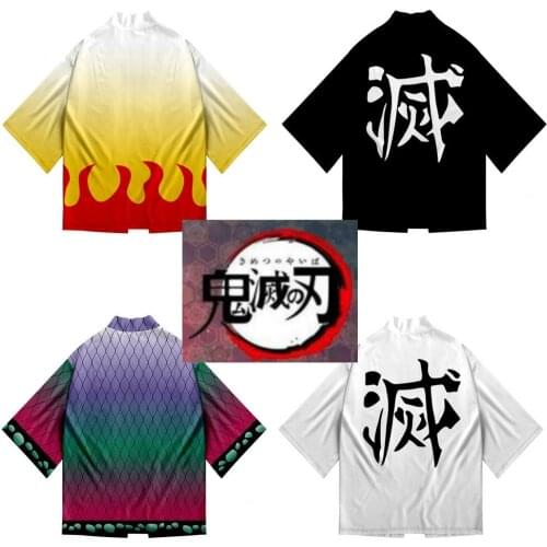 Demon Slayer Kimetsu no Yaiba Japan cosplay Kimono Haori Men Women Kimono Cardigan Traditional Japanese Clothing Asian Clothes
