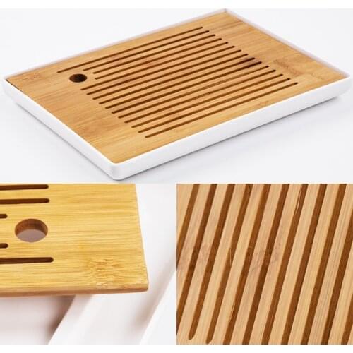 Melamine bamboo water storage tea tray accessories round small large tray