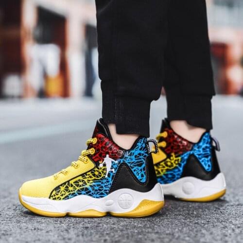 New Boy Mesh Basketball Shoes Boots Breathable Man Trainers Mens Sneakers Outdoor Sport Shoes Children Sport Footwear Fashion