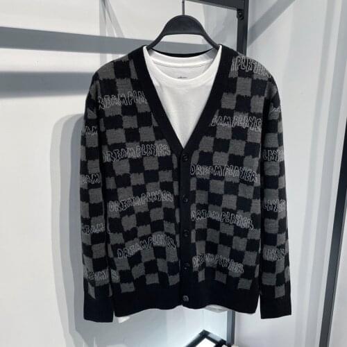 New Fashion Men Sweater Cardigan Rainbow Striped Couple Sweater Men and Women Lovers Loose Tops