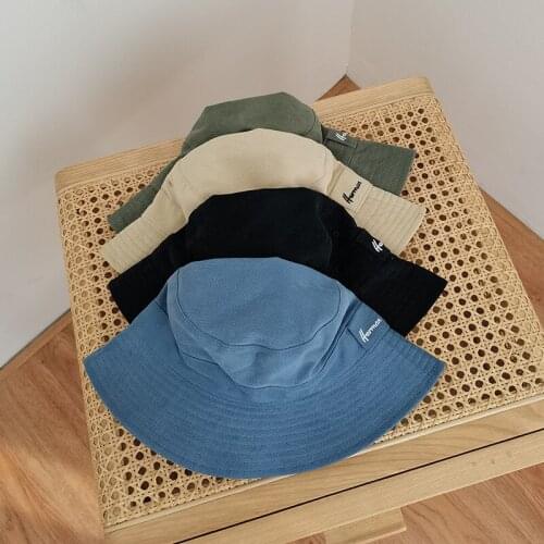 Japanese Unisex Cotton Foldable Bucket Hats 2021 Women Letter Embroidered Sunscreen Men Korean Outdoor Fisherman Hat Beach Cap