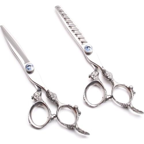 6" Customize Logo JP 440C Salon Hair Scissors Straight Shears Thinning Scissors Hairdressing Scissors Set Barber Scissors C9107