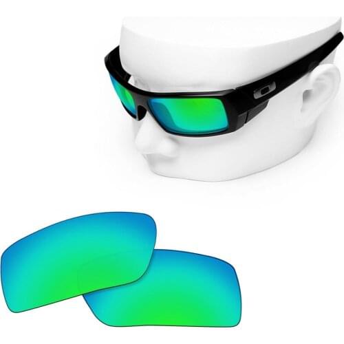 OOWLIT Polarized Replacement Lenses of Green Mirror for-Oakley Gascan Sunglasses