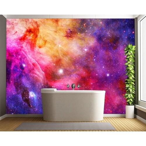 Custom ceiling wallpaper, COLOURFUL GALAXY murals for living room bedroom restaurant hotel background home decoration wallpaper
