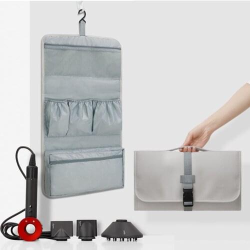 Portable Curling Stick Storage Bag Travel Wear Resistant Carrying Case Organizer Folding Waterproof Pu Pouch Accessories Supplie