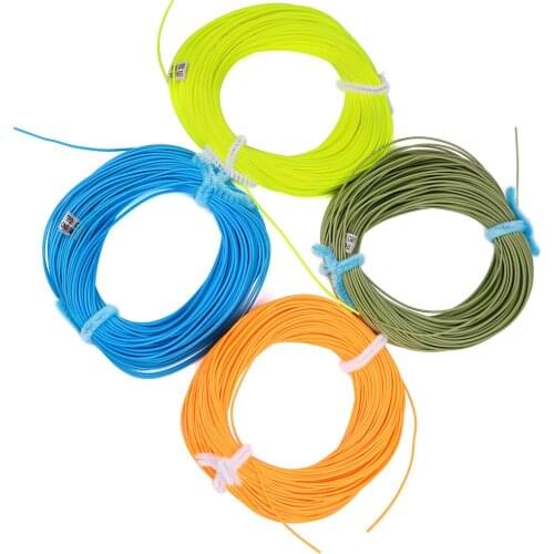 Intermediate/Fast Sinking Fly Fishing Line Weight Forward Blue/Green/Orange/Yellow Color Fly Line 100ft 2-8wt fly line