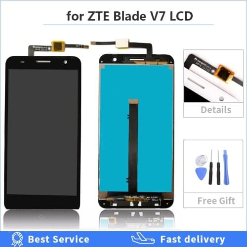 Tested 5.2 inch Display For ZTE Blade V7 LCD Touch Screen For ZTE V7 LCD Digitizer assembly BV0701 Replacement Parts + tools
