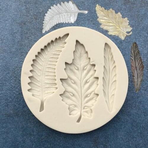 3 Leaves Modeling Fondant Cake Liquid Food Grade Silicone Mold Chocolate Mold DIY Baking Cake Decoration Tools A1470