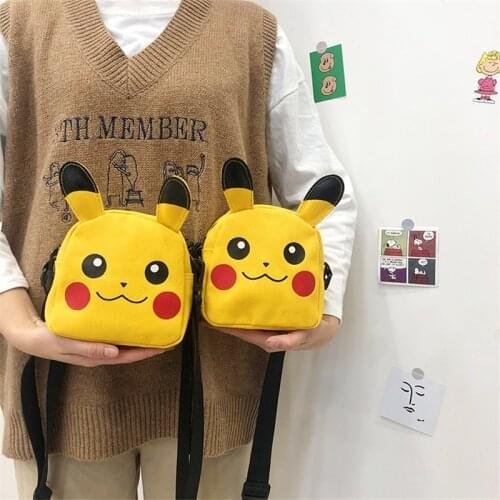 TAKARA TOMY Pikachu Baby School Shoulder Bag Boy Girl Children canvas bag soft sister girl single shoulder messenger small bag