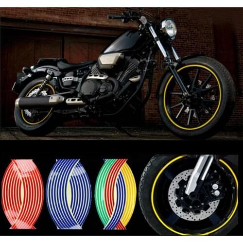Motorcycle 18 Inch Reflective Wheel Sticker Wheel Ring Sticker Hub Tire Reflector Sticker Decoration