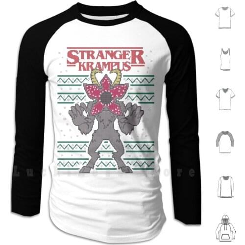 Stranger Krampus Hoodies Long Sleeve Tv Show Serie 80 S Ochentera Down Side Andriu Andresmvalle Winona Mike
