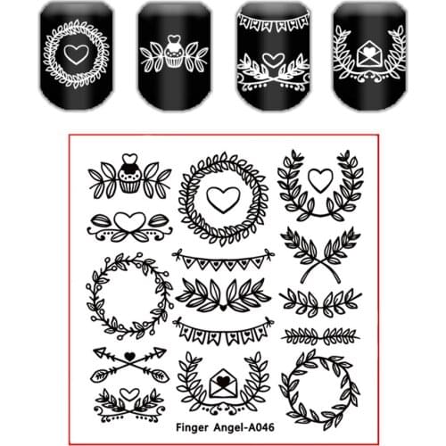 Stamping Plates Garland Theme Plate Marble Geometric Stainless Steel Nail Art Image Plate Stencil