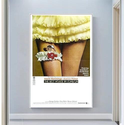 V0801 The Best House in London Vintage Classic Movie Wall Silk Cloth HD Poster Art Home Decoration Gift