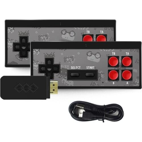 1Set Wireless Game Console Mini Gamepad Gamestick Y2S Plus TV Game Console for Double Play
