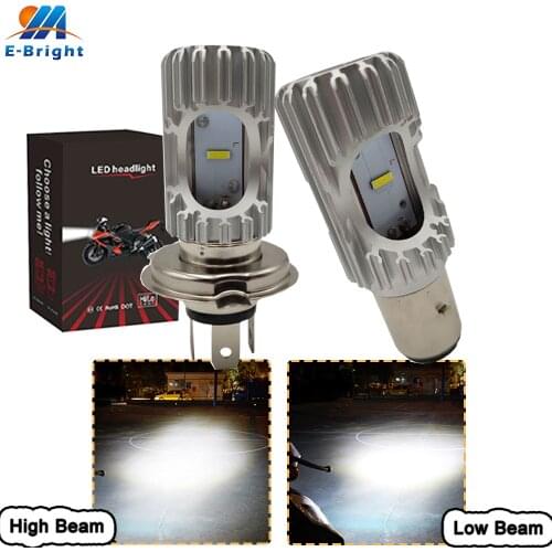 1pcs DC 9-80V H4 BA20D CSP H6 1860 F3 White Hi/Lo Beam Led Bulb 2000LM Pedal Motorcycle Headlight Electric Cars Fog Turn Lamp