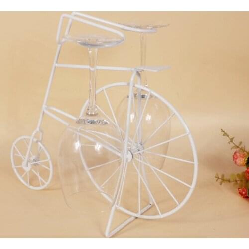 1PC New retro bicycle hanging cup holder iron red wine rack nostalgic creative gifts black white.bronze J2085