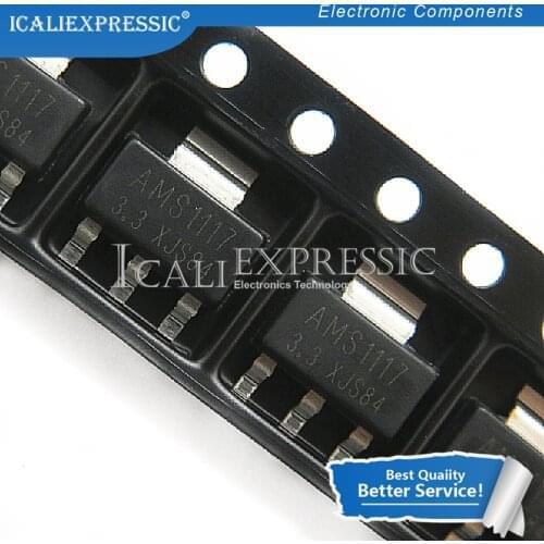 10PCS AMS1117-3.3V AMS1117-3.3 AMS1117 LM1117 1117 SOT-223 new original In Stock